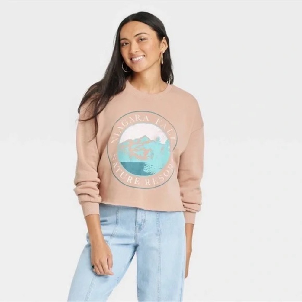 Grayson Threads Peach Crewneck Sweater